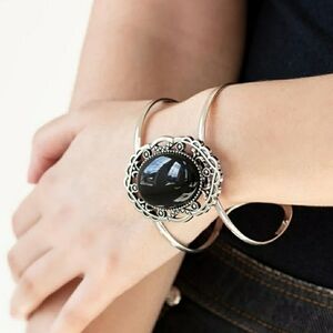 Elegant Silver and Black Women's Bracelet